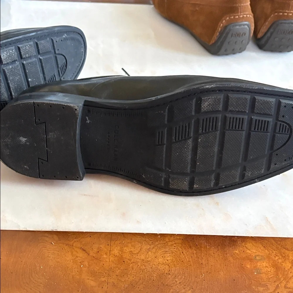 Cole Haan Black Leather Oxfords